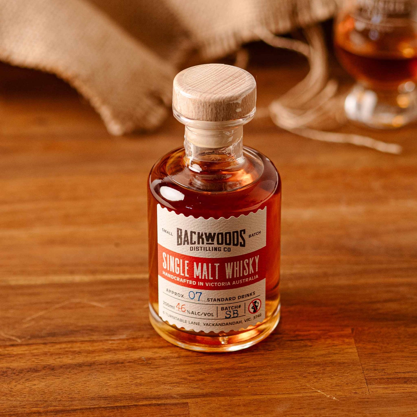 Backwoods Distilling Shiraz Barrel Single Malt Whisky (200ml)